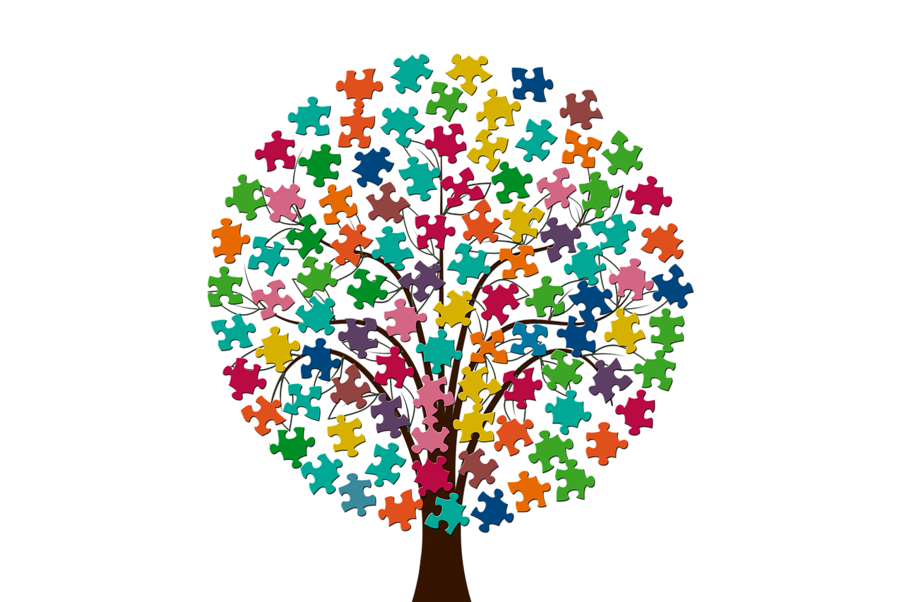tree, share, pieces of the puzzle